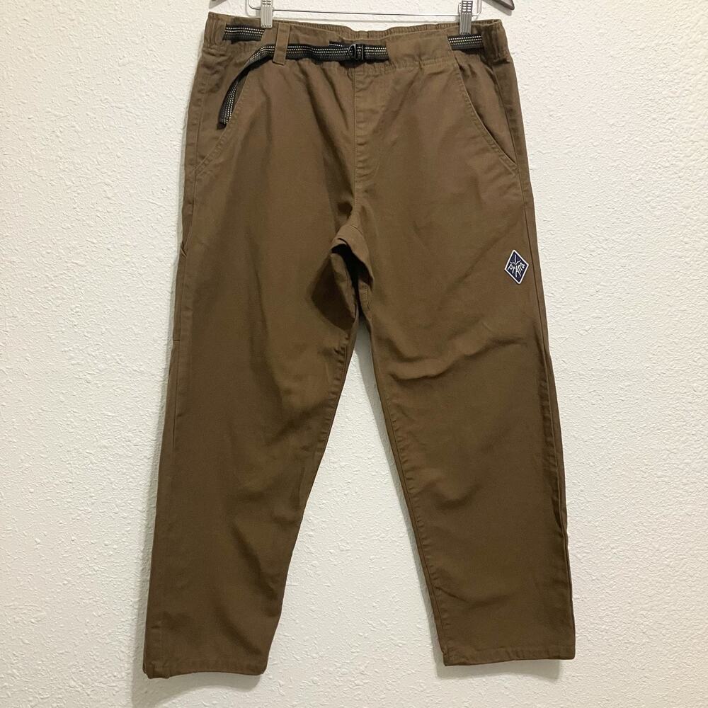 PrAna Brown Organic Cotton Outdoor Utility Pants Men’s L Relaxed Fit Pull On